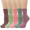 Wrapables Women's Wool Blend Frosted Winter Quarter Socks (Set of 5)